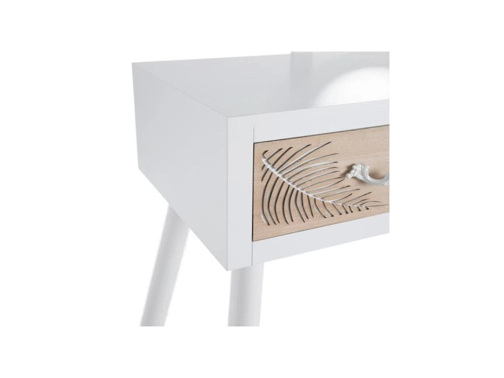 Coiffeuse 1 Tiroir Bois Clair/Blanc - PRIMAVERA 6 Coiffeuse 1 Tiroir Bois Clair/Blanc - PRIMAVERA – Image 6