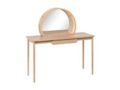 Coiffeuse Avec Miroir Bois Naturel - AGLATINE
