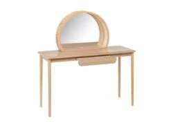 Coiffeuse Avec Miroir Bois Naturel - AGLATINE 8 Coiffeuse Avec Miroir Bois Naturel - AGLATINE -Fren Soldes Boutique meuble coiffeuse 17621821