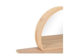 Coiffeuse Avec Miroir Bois Naturel - AGLATINE 9 Coiffeuse Avec Miroir Bois Naturel - AGLATINE -Fren Soldes Boutique meuble coiffeuse 17621823