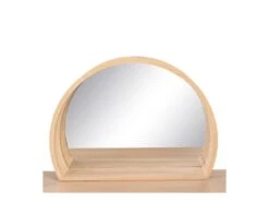 Coiffeuse Avec Miroir Bois Naturel - AGLATINE 11 Coiffeuse Avec Miroir Bois Naturel - AGLATINE -Fren Soldes Boutique meuble coiffeuse 17621827