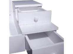 Coiffeuse Blanche Avec Miroir Rabattable Elsa -Fren Soldes Boutique meuble coiffeuse 18071159