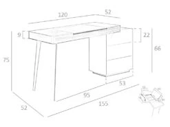 Coiffeuse En Bois De Wengé 7136 ANGEL CERDA 14 Coiffeuse En Bois De Wengé 7136 ANGEL CERDA -Fren Soldes Boutique meuble coiffeuse 18422225