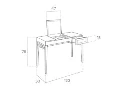 Coiffeuse Foggy En Bois Avec Miroir 7001 ANGEL CERDA -Fren Soldes Boutique meuble coiffeuse 18422283