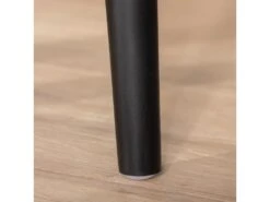 Coiffeuse Avec Tabouret Miroir Rond Doré Style Néo-rétro - 3 Tiroirs, 3 étagères - Piètement Hévéa Noir Panneaux Particules Blanc -Fren Soldes Boutique meuble coiffeuse 19046059