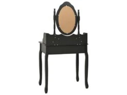 Ensemble De Coiffeuse Avec Tabouret 75 X 69 X 140 Cm Noir 02_0006383 -Fren Soldes Boutique meuble coiffeuse 19059367