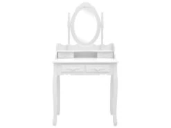 Ensemble De Coiffeuse Avec Tabouret 75 X 69 X 140cm Blanc 02_0006379 7 Ensemble De Coiffeuse Avec Tabouret 75 X 69 X 140cm Blanc 02_0006379 -Fren Soldes Boutique meuble coiffeuse 19059383