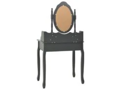 Ensemble De Coiffeuse Avec Tabouret 75 X 69 X 140 Cm Gris 02_0006272 -Fren Soldes Boutique meuble coiffeuse 19059397