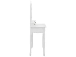 Ensemble De Coiffeuse Avec Tabouret 80 X 69 X 141cm Blanc 02_0006222 8 Ensemble De Coiffeuse Avec Tabouret 80 X 69 X 141cm Blanc 02_0006222 -Fren Soldes Boutique meuble coiffeuse 19063125
