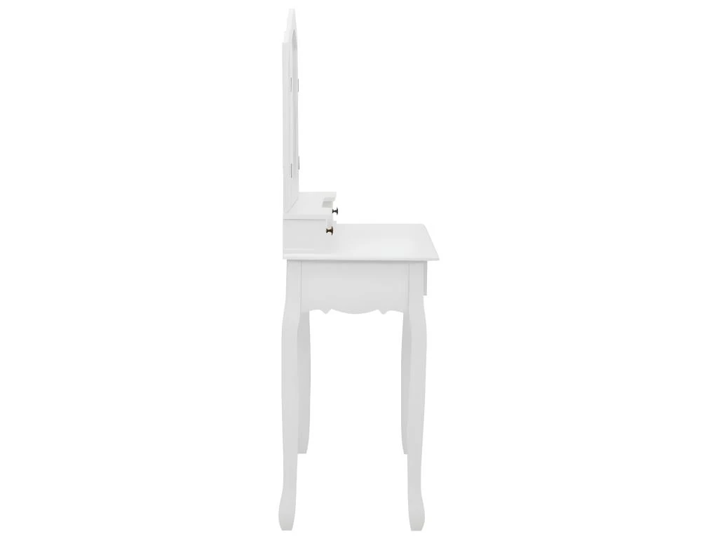 Ensemble De Coiffeuse Avec Tabouret 80 X 69 X 141cm Blanc 02_0006222 4 Ensemble De Coiffeuse Avec Tabouret 80 X 69 X 141cm Blanc 02_0006222 – Image 4