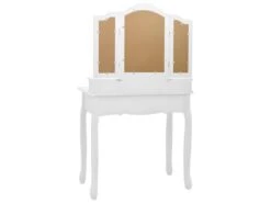 Ensemble De Coiffeuse Avec Tabouret 80 X 69 X 141cm Blanc 02_0006222 9 Ensemble De Coiffeuse Avec Tabouret 80 X 69 X 141cm Blanc 02_0006222 -Fren Soldes Boutique meuble coiffeuse 19063127