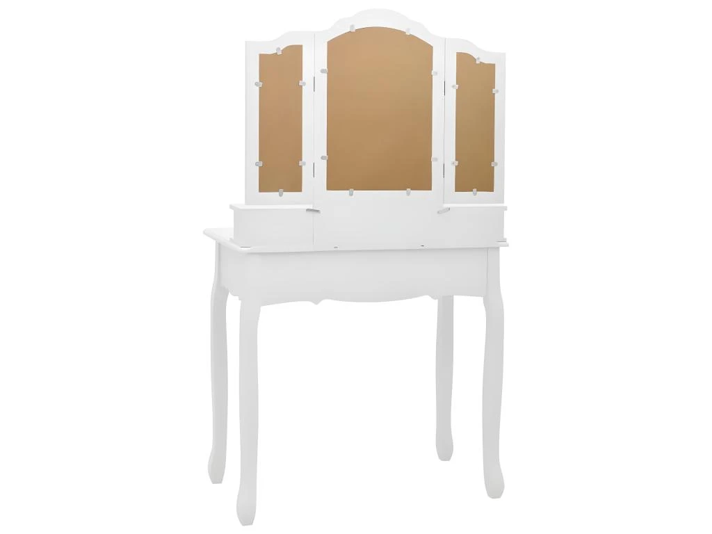 Ensemble De Coiffeuse Avec Tabouret 80 X 69 X 141cm Blanc 02_0006222 5 Ensemble De Coiffeuse Avec Tabouret 80 X 69 X 141cm Blanc 02_0006222 – Image 5