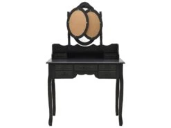 Coiffeuse Table De Maquillage Design Meuble Mobilier De Chambre Avec Tabouret Et Miroir 90 X 40 X 146 Cm Pliable En 3 Noir 02_0006381 8 Coiffeuse Table De Maquillage Design Meuble Mobilier De Chambre Avec Tabouret Et Miroir 90 X 40 X 146 Cm Pliable En 3 Noir 02_0006381 -Fren Soldes Boutique meuble coiffeuse 19063145