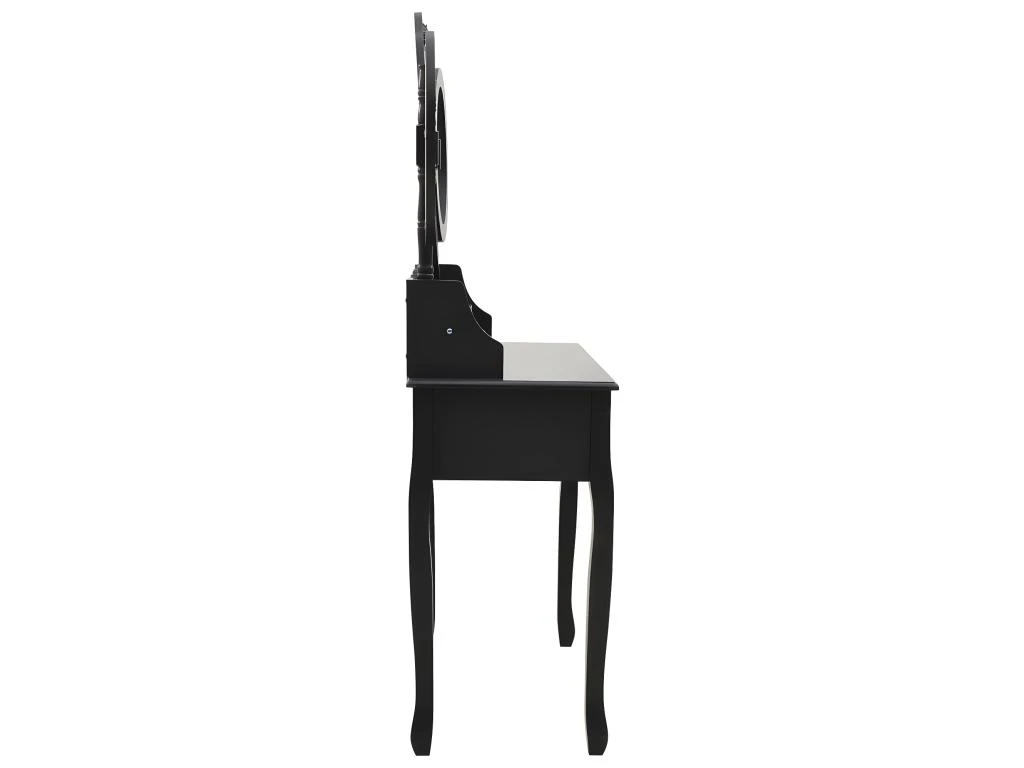 Coiffeuse Table De Maquillage Design Meuble Mobilier De Chambre Avec Tabouret Et Miroir 90 X 40 X 146 Cm Pliable En 3 Noir 02_0006381 5 Coiffeuse Table De Maquillage Design Meuble Mobilier De Chambre Avec Tabouret Et Miroir 90 X 40 X 146 Cm Pliable En 3 Noir 02_0006381 – Image 5