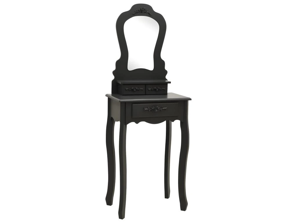 Coiffeuse Table De Maquillage Design Meuble Mobilier De Chambre Avec Tabouret 50 X 59 X 36 Cm Noir 02_0006331 2 Coiffeuse Table De Maquillage Design Meuble Mobilier De Chambre Avec Tabouret 50 X 59 X 36 Cm Noir 02_0006331 – Image 2