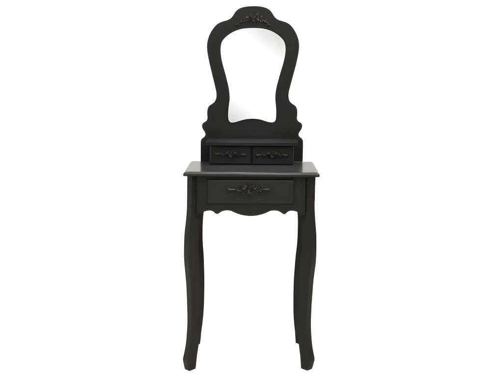Coiffeuse Table De Maquillage Design Meuble Mobilier De Chambre Avec Tabouret 50 X 59 X 36 Cm Noir 02_0006331 3 Coiffeuse Table De Maquillage Design Meuble Mobilier De Chambre Avec Tabouret 50 X 59 X 36 Cm Noir 02_0006331 – Image 3