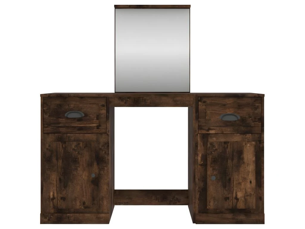 Coiffeuse Table De Maquillage Design Meuble Mobilier De Chambre Avec Miroir 130 X 50 X 132,5 Cm Chêne 02_0006416 2 Coiffeuse Table De Maquillage Design Meuble Mobilier De Chambre Avec Miroir 130 X 50 X 132,5 Cm Chêne 02_0006416 – Image 2