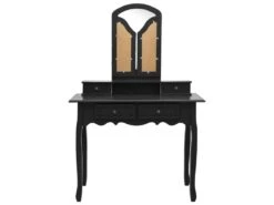 Ensemble De Coiffeuse Et Tabouret 100 X 40 X 146 Cm Noir 02_0006227 -Fren Soldes Boutique meuble coiffeuse 19093127