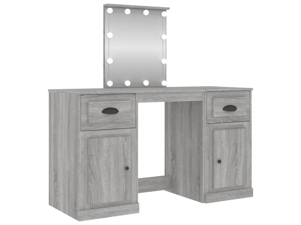 Coiffeuse Avec Led 130 X 50 X 132,5 Cm Sonoma Gris 02_0006415 1 Coiffeuse Avec Led 130 X 50 X 132,5 Cm Sonoma Gris 02_0006415