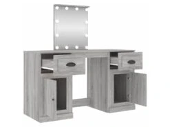 Coiffeuse Avec Led 130 X 50 X 132,5 Cm Sonoma Gris 02_0006415 7 Coiffeuse Avec Led 130 X 50 X 132,5 Cm Sonoma Gris 02_0006415 -Fren Soldes Boutique meuble coiffeuse 19093135