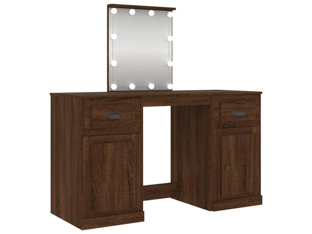 Coiffeuse Avec Led 130 X 50 X 132,5 Cm Chêne Marron 02_0006370 1 Coiffeuse Avec Led 130 X 50 X 132,5 Cm Chêne Marron 02_0006370