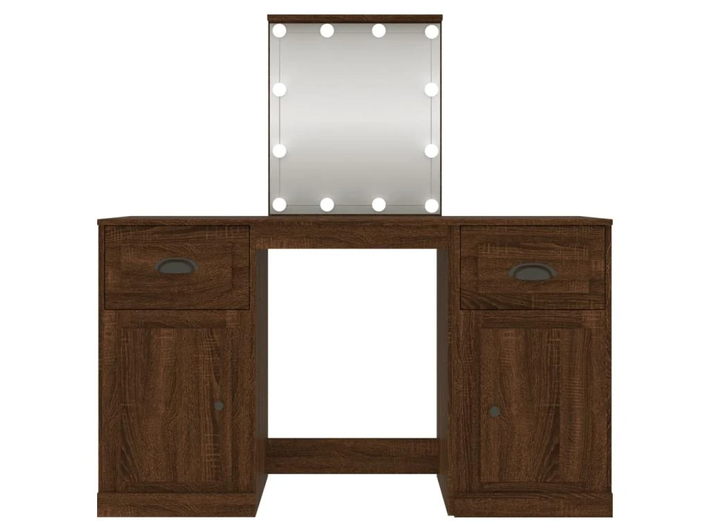 Coiffeuse Avec Led 130 X 50 X 132,5 Cm Chêne Marron 02_0006370 2 Coiffeuse Avec Led 130 X 50 X 132,5 Cm Chêne Marron 02_0006370 – Image 2