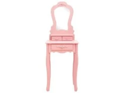 Ensemble De Coiffeuse Avec Tabouret 50 X 59 X 136 Cm Rose 02_0006226 7 Ensemble De Coiffeuse Avec Tabouret 50 X 59 X 136 Cm Rose 02_0006226 -Fren Soldes Boutique meuble coiffeuse 19144217