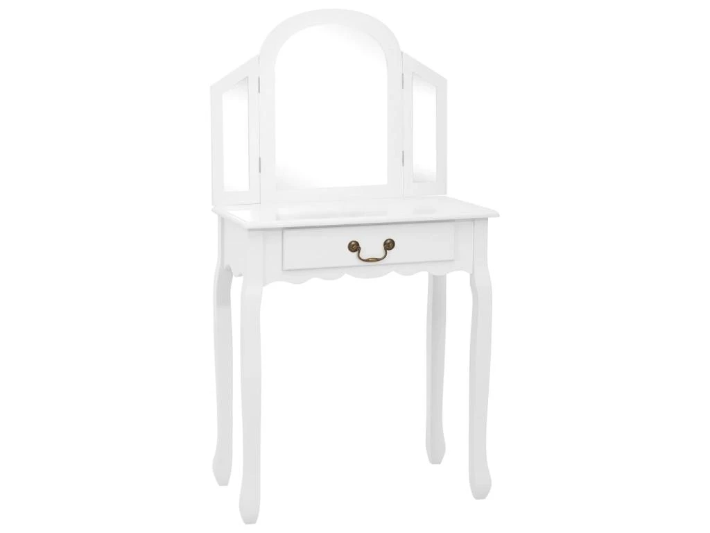 Coiffeuse Et Tabouret 65 X 36 X 128 Cm Bois De MDF Blanc 02_0006268 2 Coiffeuse Et Tabouret 65 X 36 X 128 Cm Bois De MDF Blanc 02_0006268 – Image 2
