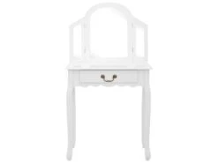 Coiffeuse Et Tabouret 65 X 36 X 128 Cm Bois De MDF Blanc 02_0006268 7 Coiffeuse Et Tabouret 65 X 36 X 128 Cm Bois De MDF Blanc 02_0006268 -Fren Soldes Boutique meuble coiffeuse 19144227
