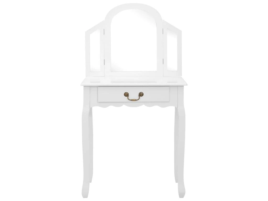 Coiffeuse Et Tabouret 65 X 36 X 128 Cm Bois De MDF Blanc 02_0006268 3 Coiffeuse Et Tabouret 65 X 36 X 128 Cm Bois De MDF Blanc 02_0006268 – Image 3