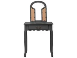 Coiffeuse Table De Maquillage Et Tabouret 65 X 36 X 128 Cm Bois MDF Gris 02_0006378 -Fren Soldes Boutique meuble coiffeuse 19144239