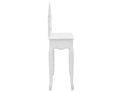 Coiffeuse Et Tabouret 65 X 36 X 128 Cm Bois MDF Blanc 02_0006228 -Fren Soldes Boutique meuble coiffeuse 19144249