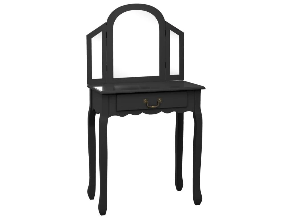 Coiffeuse Table De Maquillage Et Tabouret 65 X 36 X 128 Cm MDF Noir 02_0006273 2 Coiffeuse Table De Maquillage Et Tabouret 65 X 36 X 128 Cm MDF Noir 02_0006273 – Image 2