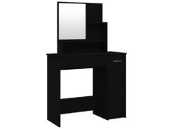 Coiffeuse Avec Miroir 86,5 X 35 X 136 Cm Noir 02_0006215