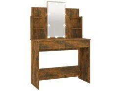 Coiffeuse Avec Led 96 X 40 X 142 Cm Chêne Fumé 02_0006254