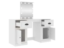 Coiffeuse Design Avec Led 130 X 50 X 132,5 Cm Blanc 02_0006317 -Fren Soldes Boutique meuble coiffeuse 19195153