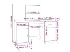 Ensemble De Coiffeuse Avec Miroir 95 X 50 X 134 Cm Bois De Pin Solide Noir 02_0006262 9 Ensemble De Coiffeuse Avec Miroir 95 X 50 X 134 Cm Bois De Pin Solide Noir 02_0006262 -Fren Soldes Boutique meuble coiffeuse 19195803