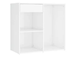 Coiffeuse Design Contemporaine à Led Avec Armoire Blanc Brillant Bois D'ingénierie 02_0006348 -Fren Soldes Boutique meuble coiffeuse 19195811