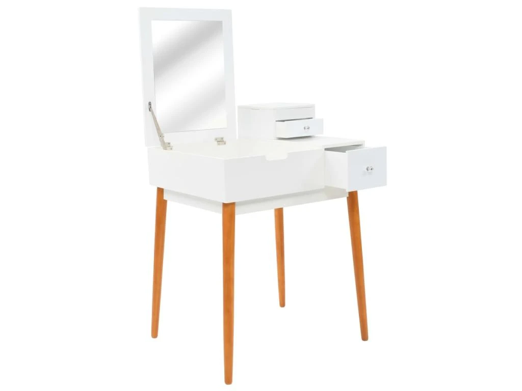 Coiffeuse Table De Maquillage Design Meuble Mobilier De Chambre Avec Miroir 60 X 50 X 86 Cm MDF Blanc 02_0006395 1 Coiffeuse Table De Maquillage Design Meuble Mobilier De Chambre Avec Miroir 60 X 50 X 86 Cm MDF Blanc 02_0006395