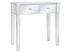 Coiffeuse Table De Maquillage Design Meuble Mobilier De Chambre Miroir 80 X 38 X 76 Cm Avec Tabouret MDF Et Verre 02_0006380 -Fren Soldes Boutique meuble coiffeuse 19583593