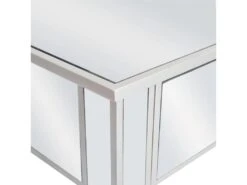 Coiffeuse Table De Maquillage Design Meuble Mobilier De Chambre Miroir 80 X 38 X 76 Cm Avec Tabouret MDF Et Verre 02_0006380 -Fren Soldes Boutique meuble coiffeuse 19583597