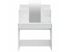 Coiffeuse Avec Miroir Blanc Brillant 96x40x142 Cm -Fren Soldes Boutique meuble coiffeuse 20049131