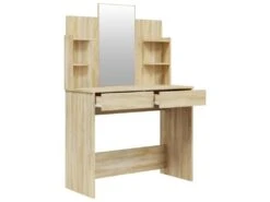 Coiffeuse Avec Miroir Chêne Sonoma 96x40x142 Cm -Fren Soldes Boutique meuble coiffeuse 20049153