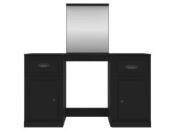 Coiffeuse Avec Miroir Noir 130x50x132,5 Cm 15 Coiffeuse Avec Miroir Noir 130x50x132,5 Cm -Fren Soldes Boutique meuble coiffeuse 20101581