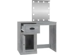 Coiffeuse Avec LED Sonoma Gris 90x50x132,5 Cm Bois D'ingénierie 12 Coiffeuse Avec LED Sonoma Gris 90x50x132,5 Cm Bois D'ingénierie -Fren Soldes Boutique meuble coiffeuse 22739447