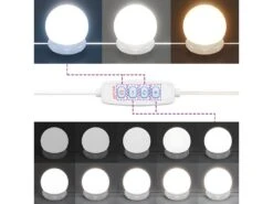 Coiffeuse Avec LED Chêne Marron 90x50x132,5cm Bois D'ingénierie -Fren Soldes Boutique meuble coiffeuse 22739551