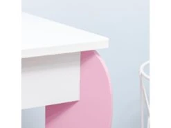 Coiffeuse Enfant Design Girly Motif Coeur - Tiroir, Miroir, Tabouret Inclus - MDF - Blanc Rose 9 Coiffeuse Enfant Design Girly Motif Coeur - Tiroir, Miroir, Tabouret Inclus - MDF - Blanc Rose -Fren Soldes Boutique meuble coiffeuse 23020931