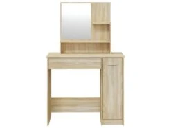 Coiffeuse Avec Miroir Chêne Sonoma 86,5x35x136 Cm -Fren Soldes Boutique meuble coiffeuse 23024331