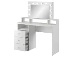 Coiffeuse Design Avec éclairage Intégré Collection VERSAILLE Coloris Blanc Finitions Brillantes 7 Coiffeuse Design Avec éclairage Intégré Collection VERSAILLE Coloris Blanc Finitions Brillantes -Fren Soldes Boutique meuble coiffeuse 8825341