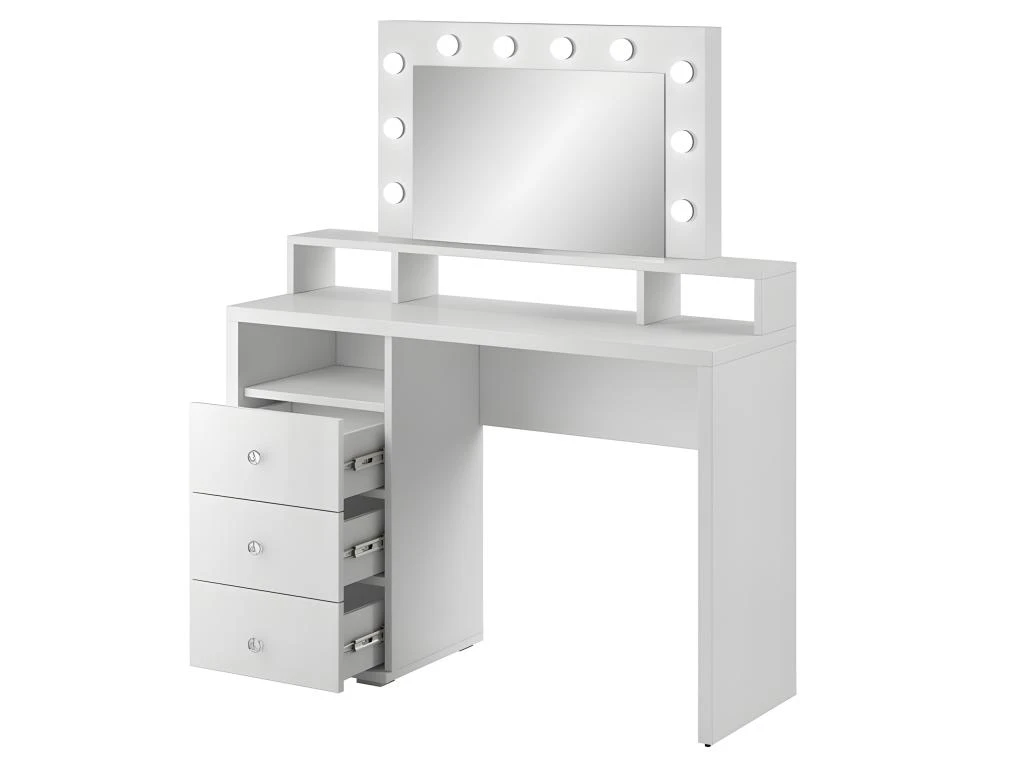 Coiffeuse Design Avec éclairage Intégré Collection VERSAILLE Coloris Blanc Finitions Brillantes 3 Coiffeuse Design Avec éclairage Intégré Collection VERSAILLE Coloris Blanc Finitions Brillantes – Image 3